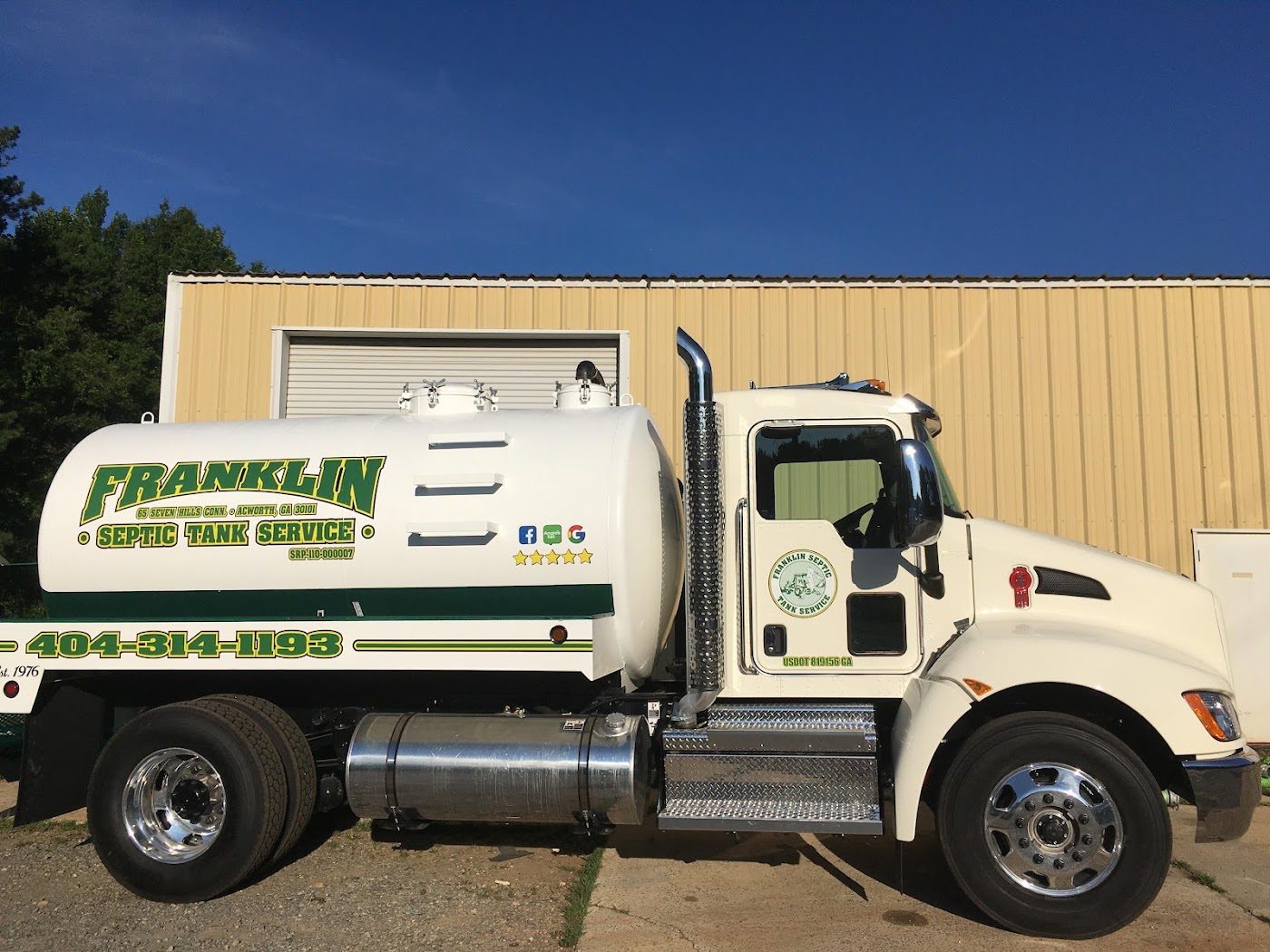 Franklin Septic Tank Service pump truck
